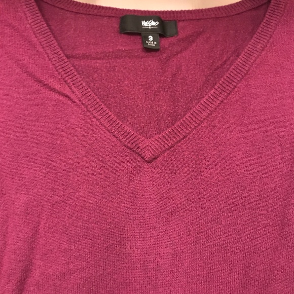 Women's Deep Purple Mossimo Sz 3x V-Neck Sweater - Picture 3 of 3